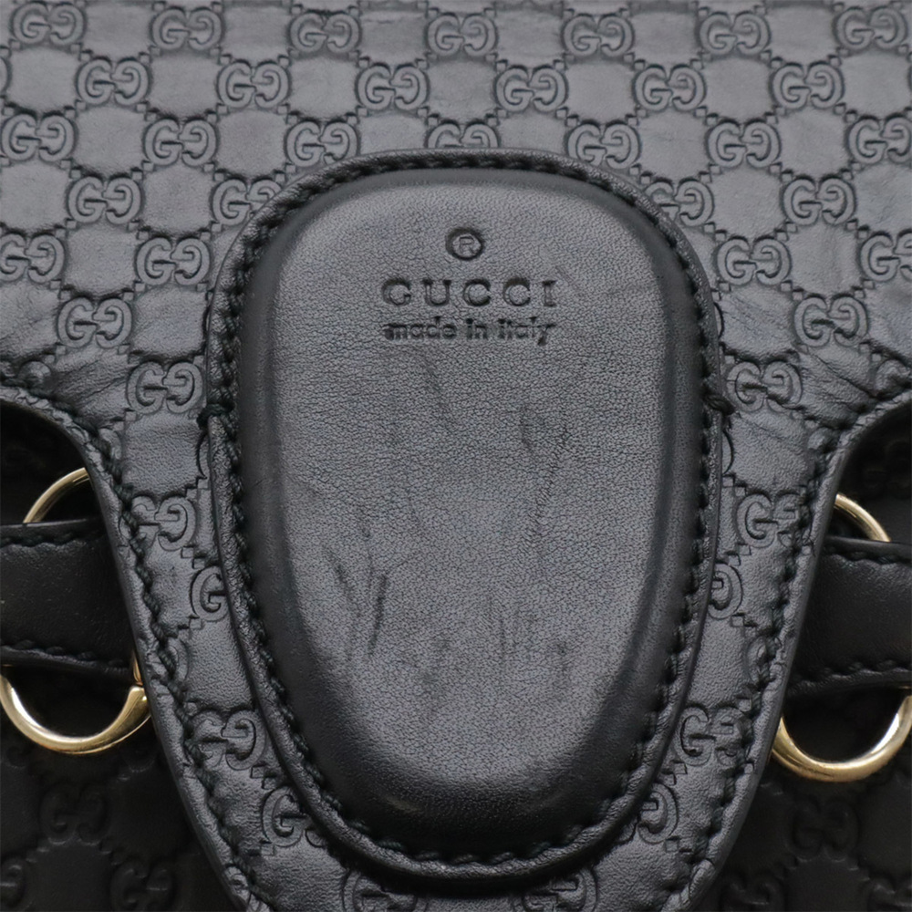 GUCCI Black Leather Horsebit Shoulder Bag - Picture 7 of 10